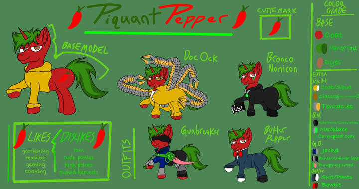 My OC, Piquant Pepper (art by @foxofpyre)